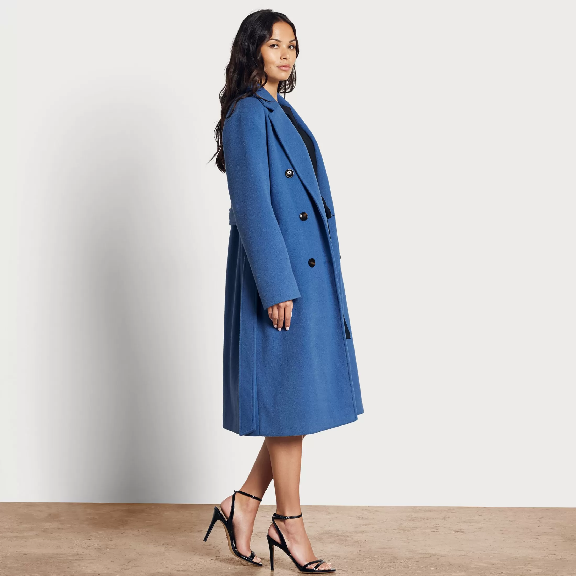 Womens Sam Edelman Double Breasted Notch Collar Trench Coat