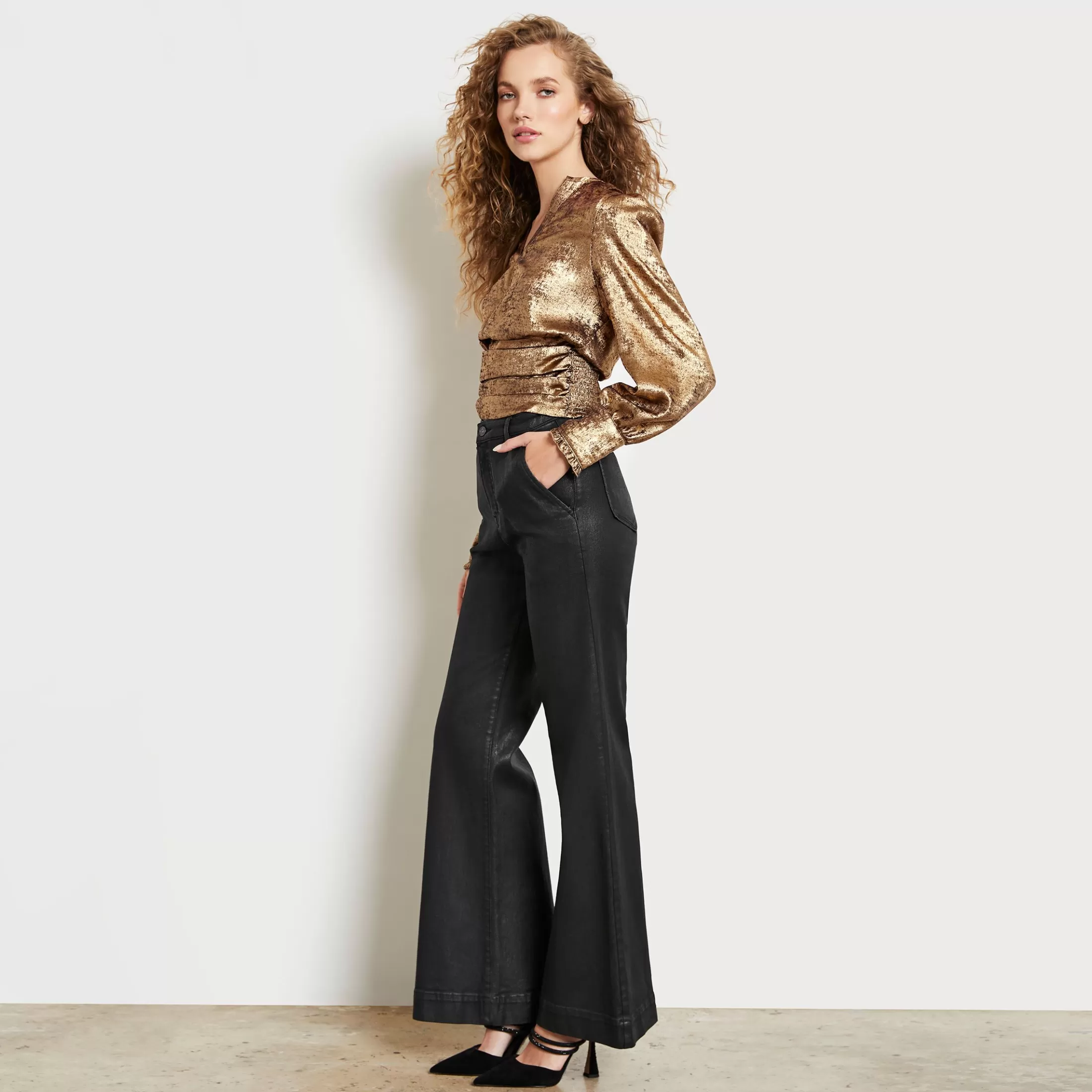 Womens Sam Edelman High Rise Bay Flare Trouser Pant