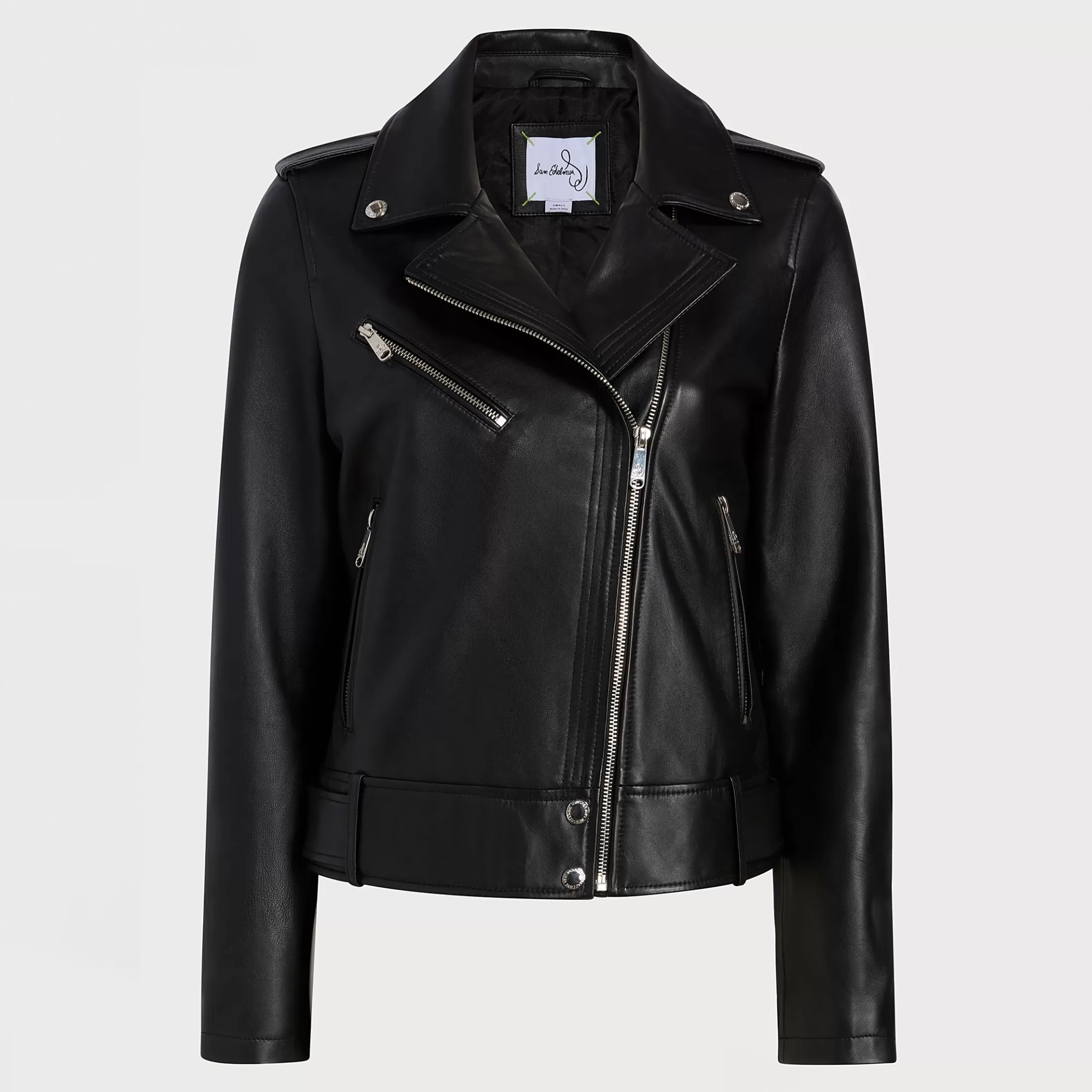 Womens Sam Edelman Moto Jacket With Stitch Details