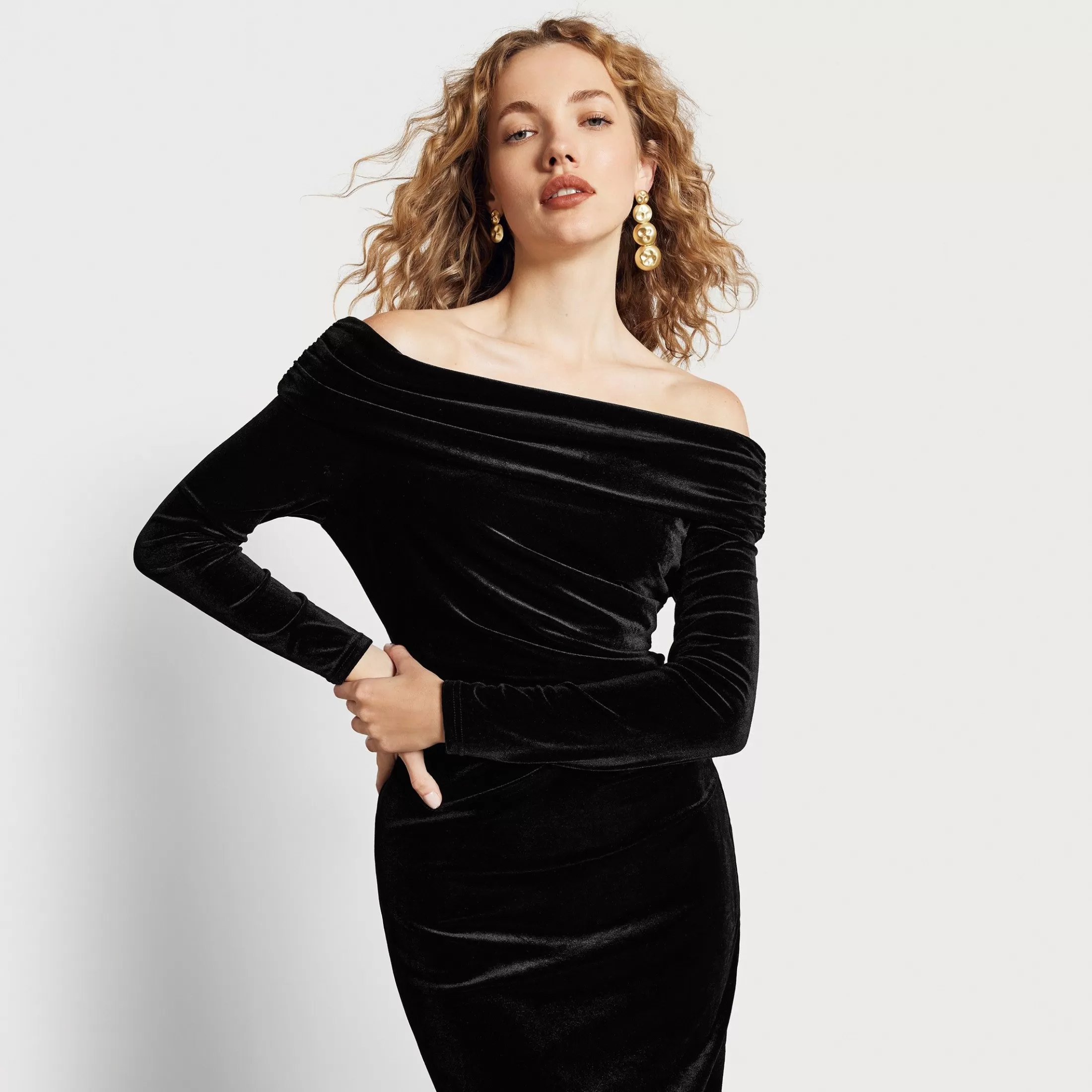 Womens Sam Edelman Off Shoulder Asymmetrical Mini Dress