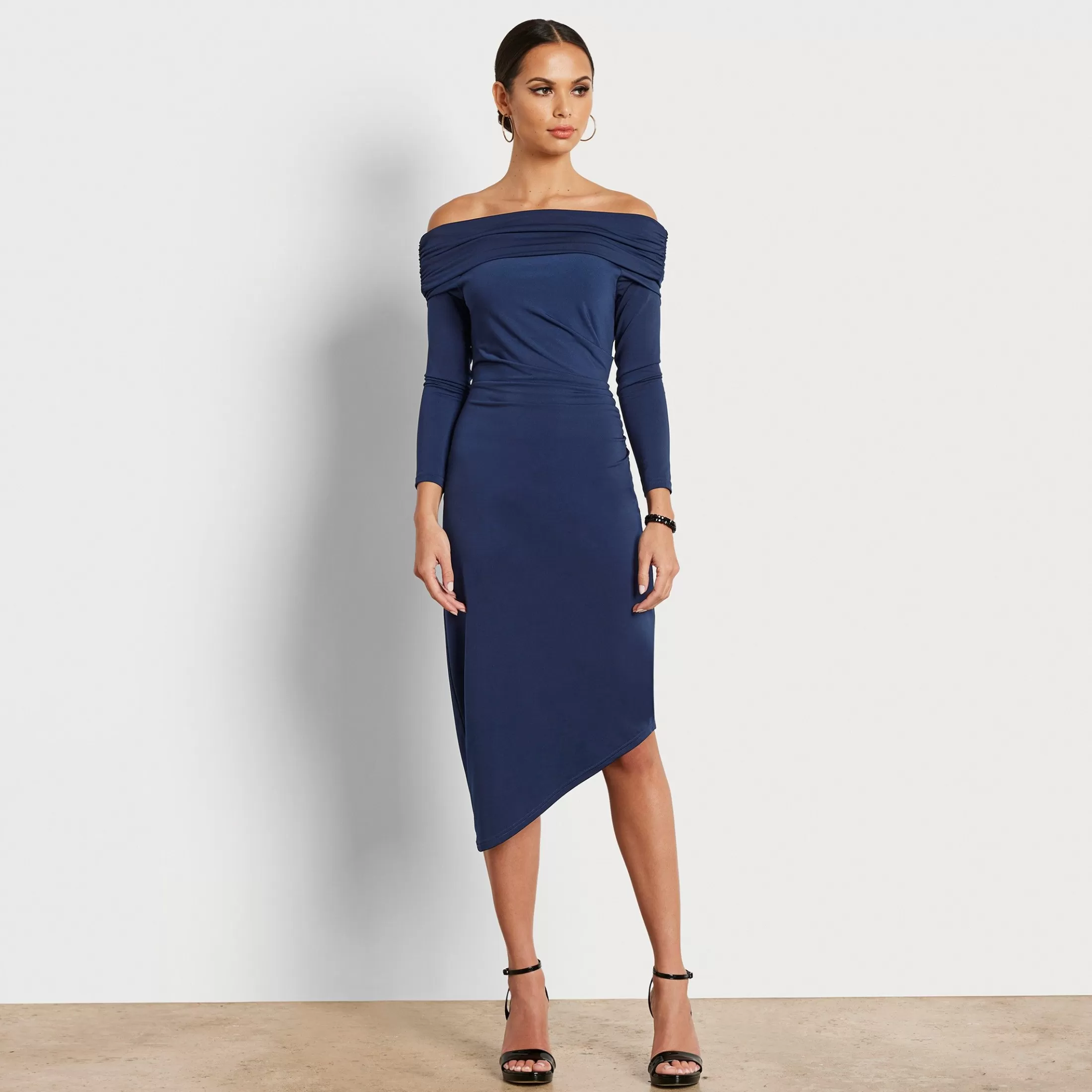 Womens Sam Edelman Off Shoulder Midi Dress