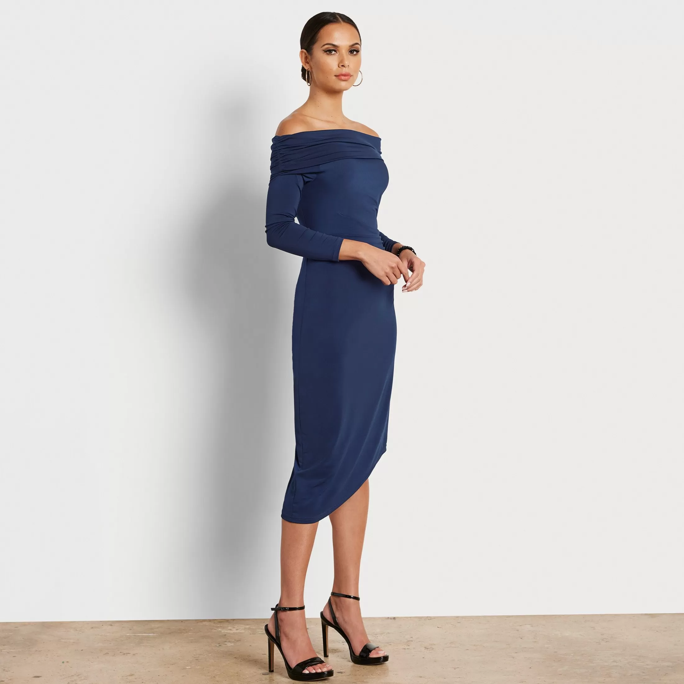 Womens Sam Edelman Off Shoulder Midi Dress