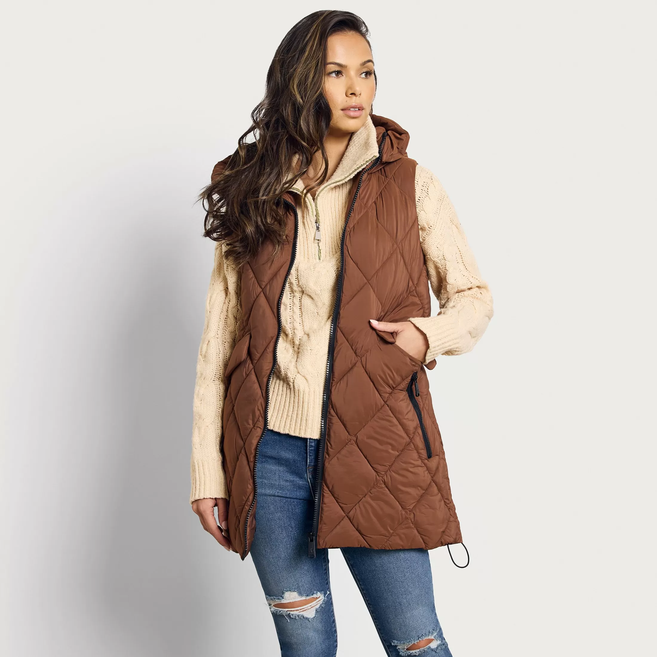 Womens Sam Edelman Quilted Puffer Vest